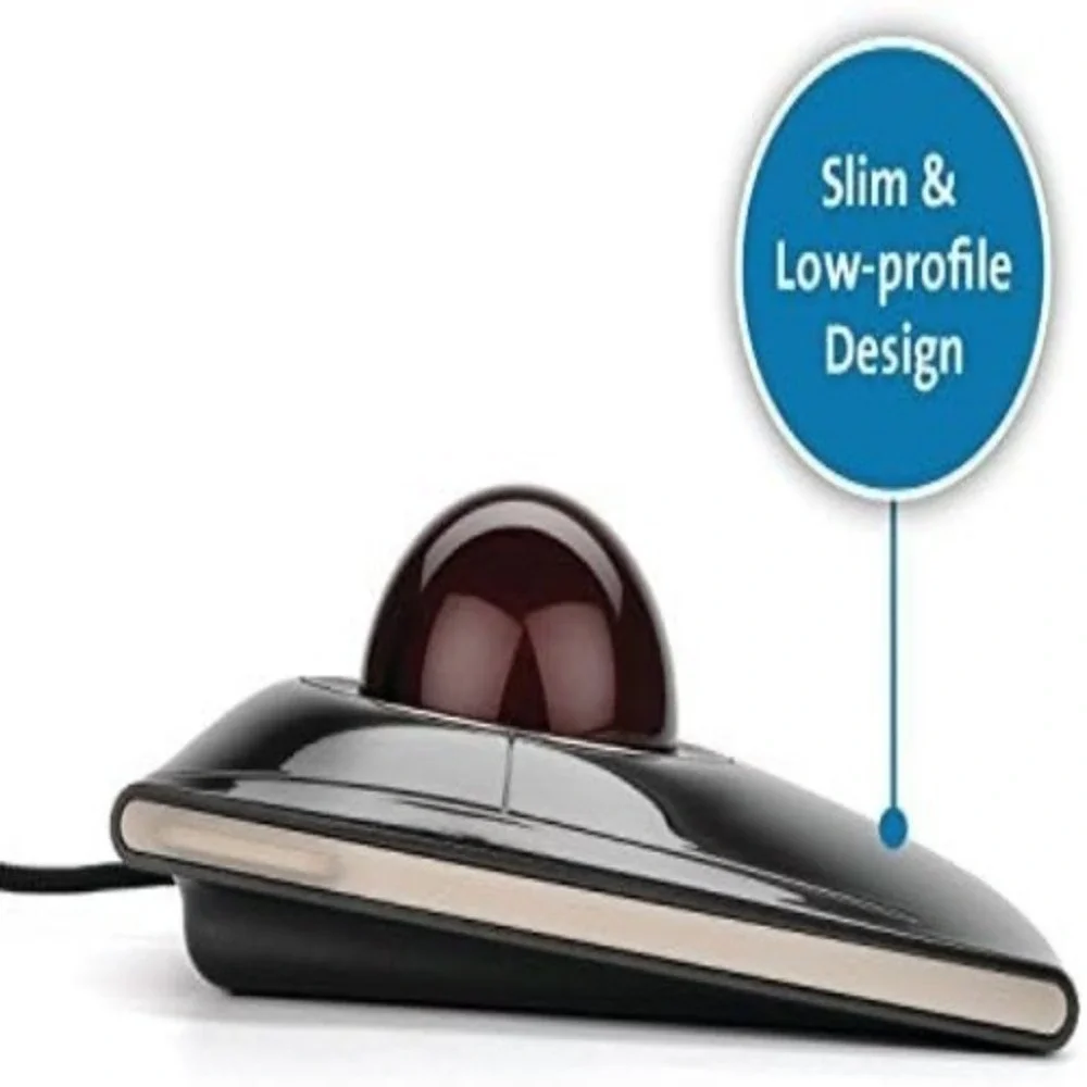 Kensington SlimBlade Trackball Mouse K72327U Wired USB Ergonomic‎ Design – Black