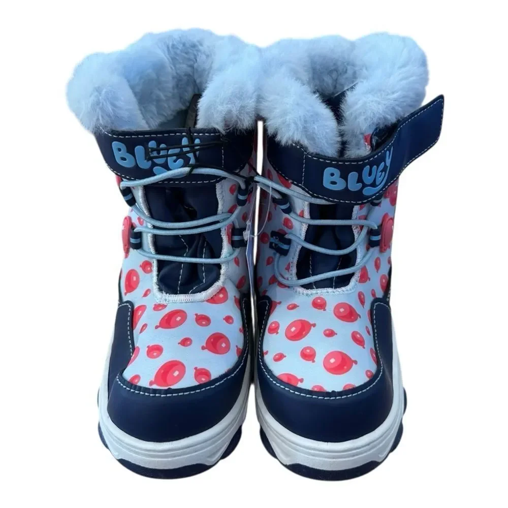 New GroundUp Bluey & Bingo Keepy Uppy Balloons Furry Toddler Winter Boots 8
