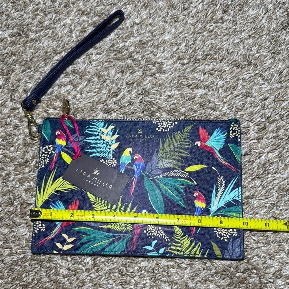 Sara Miller Clutch Cosmetic Pouch Tropical Parrot
