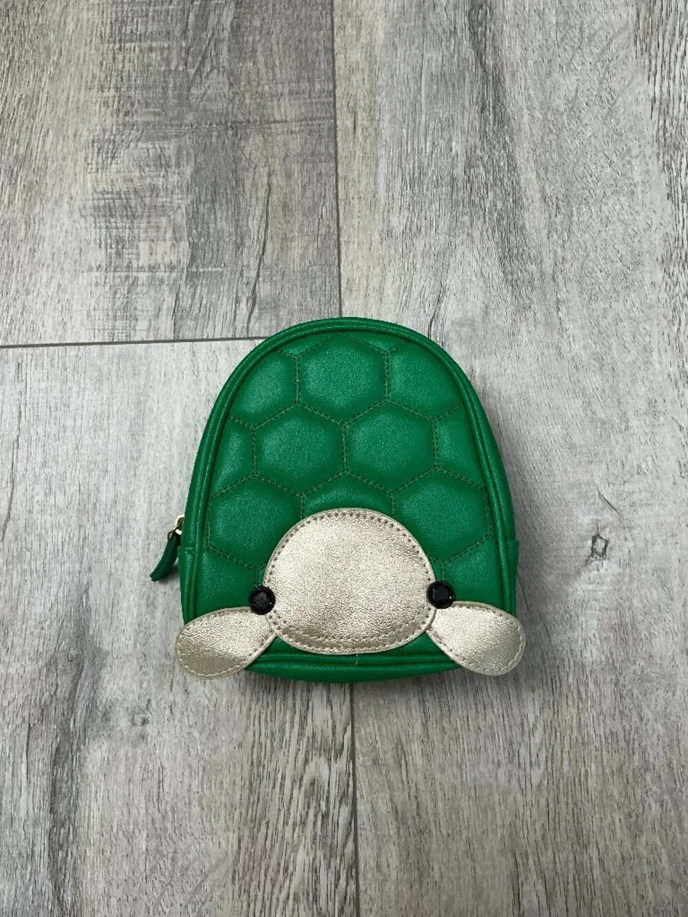 Bath & Body Works Green Turtle Mini Cosmetic Bag Makeup Case - Never Used