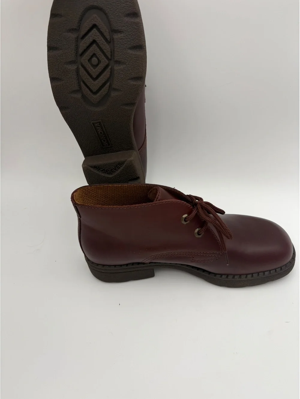Sonoma Chuckie Men's 10M  Leather Ankle Boots Upper Balance Dress Or Casual