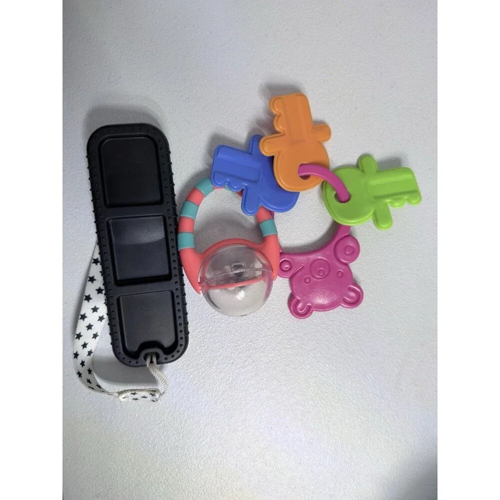 Remote Control, Handhold Happy Face Rattle Bear Baby Keys 3pc Baby Toys 6053