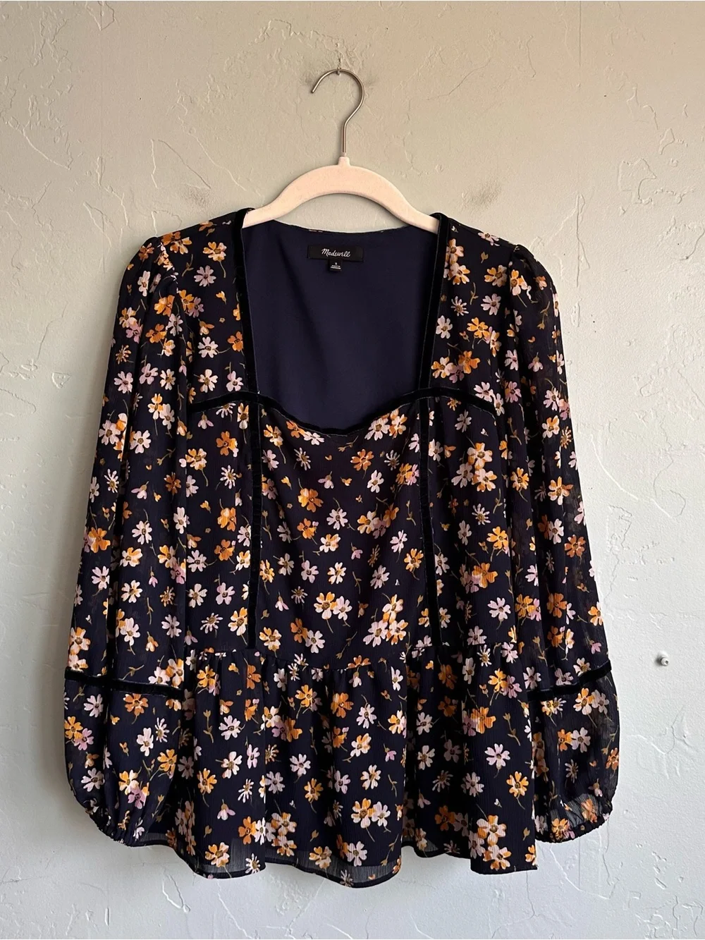 Madewell velvet trim
