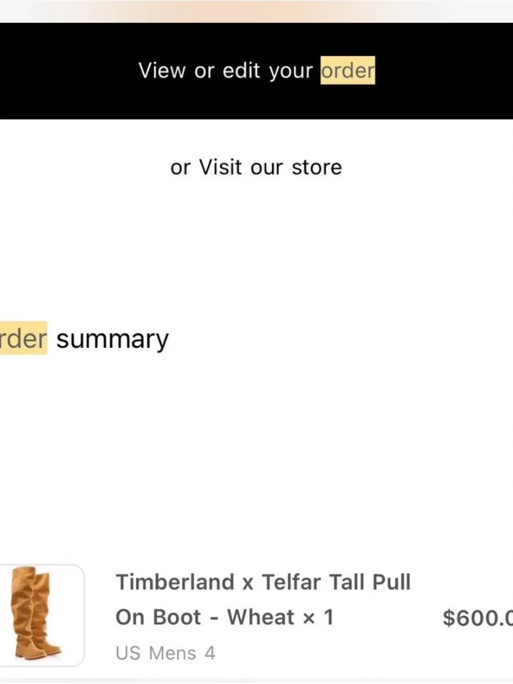 Telfar x Timberland Tall Pull On Boot Wheat