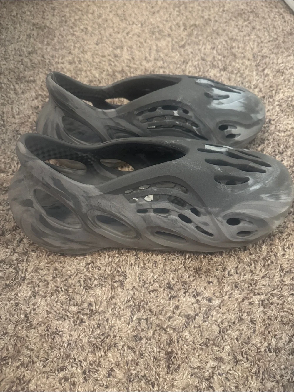 adidas Foam Runner-style Slip-On Clogs in Gray