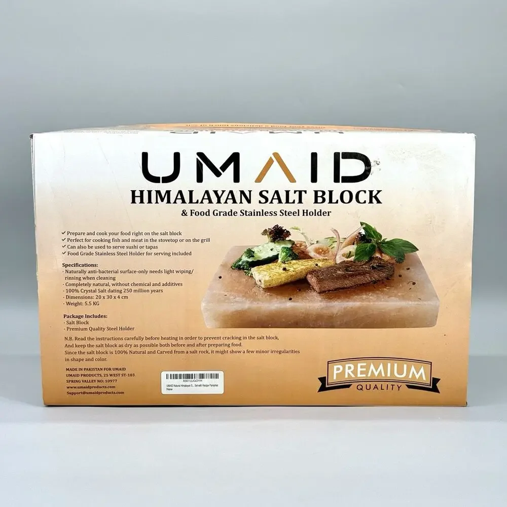 UMAID Himalayan Salt Block Grilling Cooking Cutting Serving 11.8