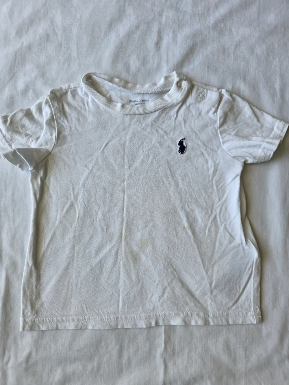 Ralph Lauren White Short Sleeve Tee with Navy Pony