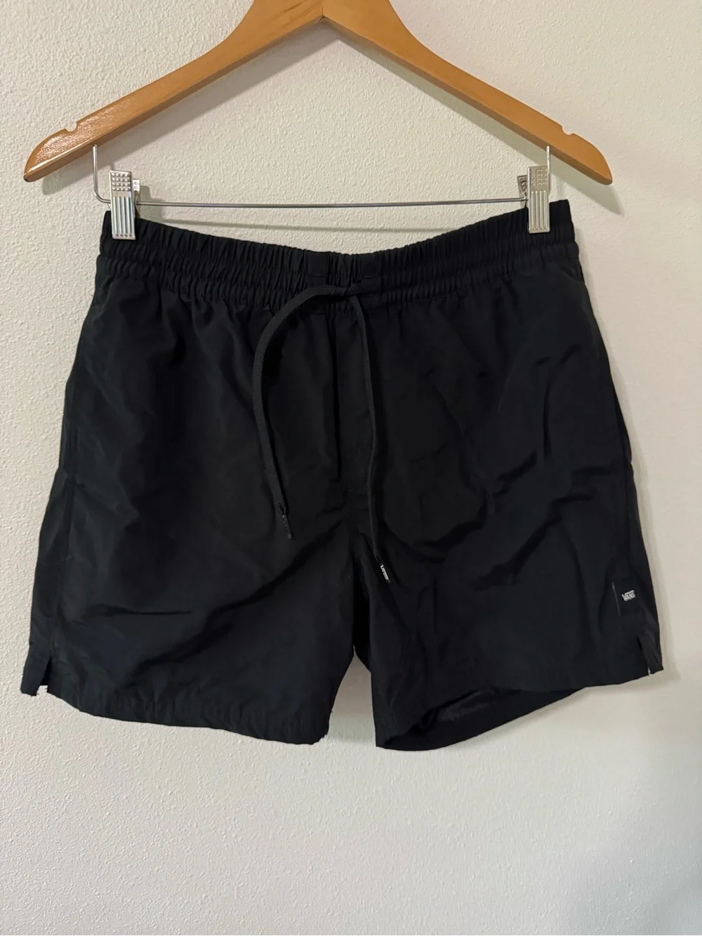 Vans Relaxed Fit Elastic Board Shorts Black Beach Resort Wear Vacation-S