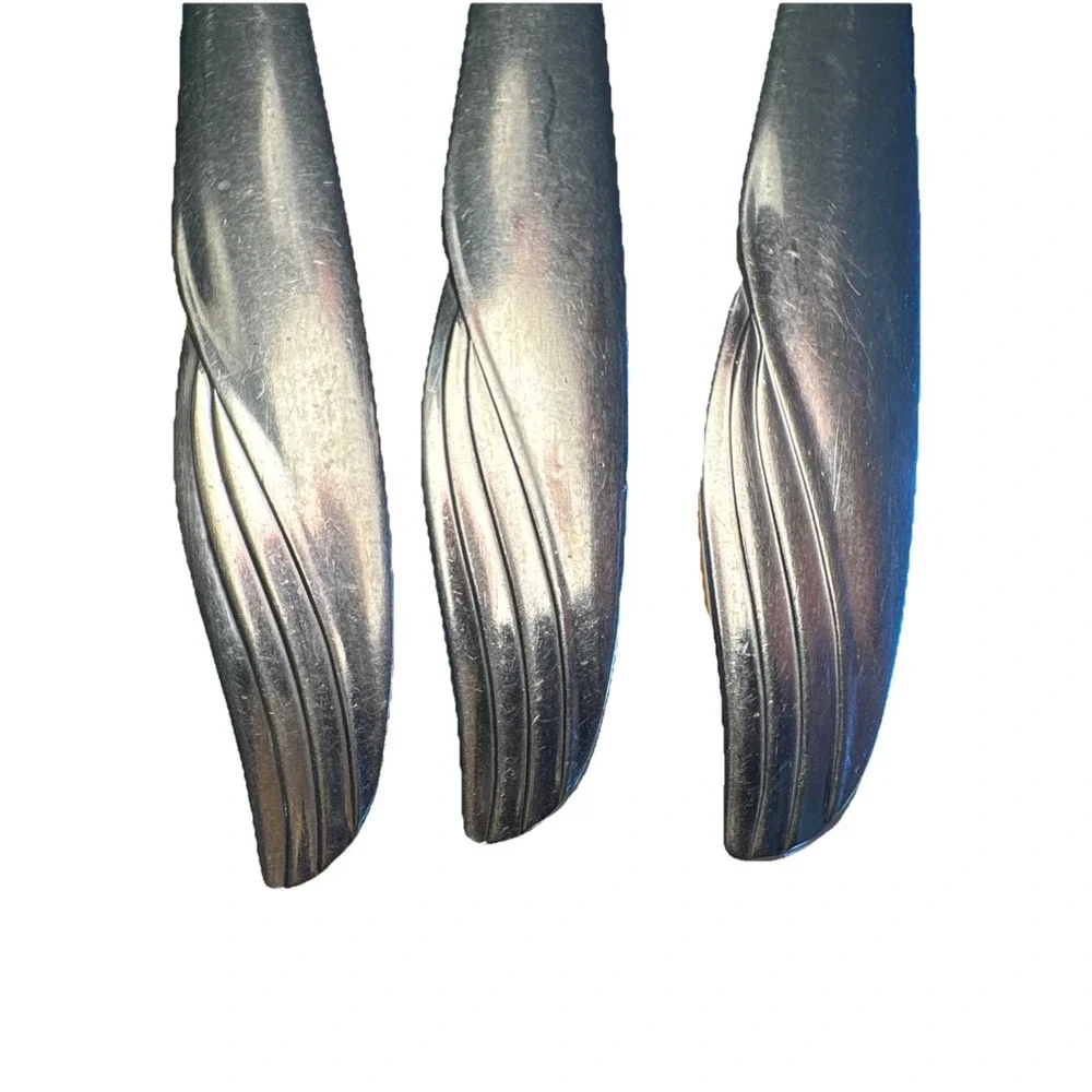 SURF Stainless by Oneida‎ Ltd 7 3/8 Inch (set of 3) Dinner Forks Rare Flatware