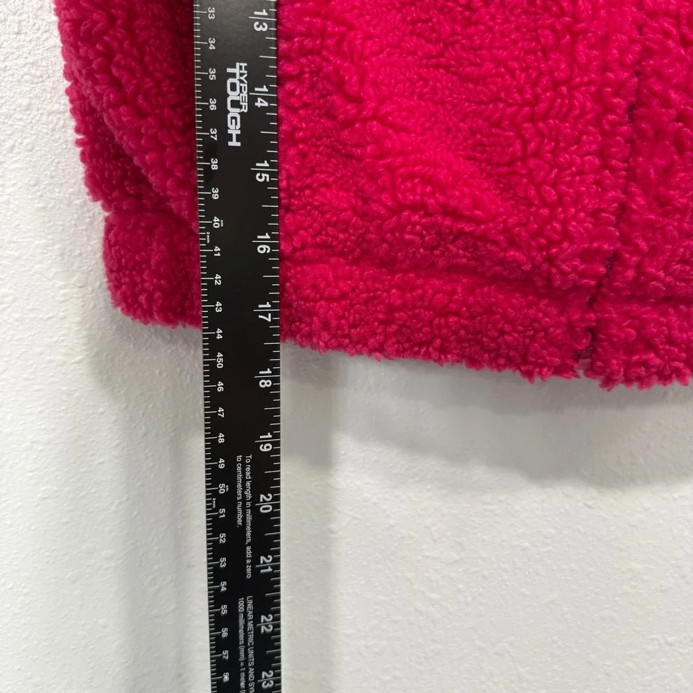 Old Navy‎ Girls Sherpa Fleece Lined Hooded Vest Pink Size Large 10-12