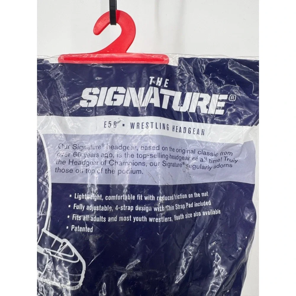 Cliff Keen Signature‎ E58 Black Wrestling Headgear Adjustable Strap Lightweight