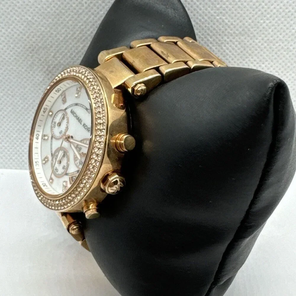 Michael Kors Parker MK5491 Women's Gold Stainless Steel Analog Dial Watch JNA400