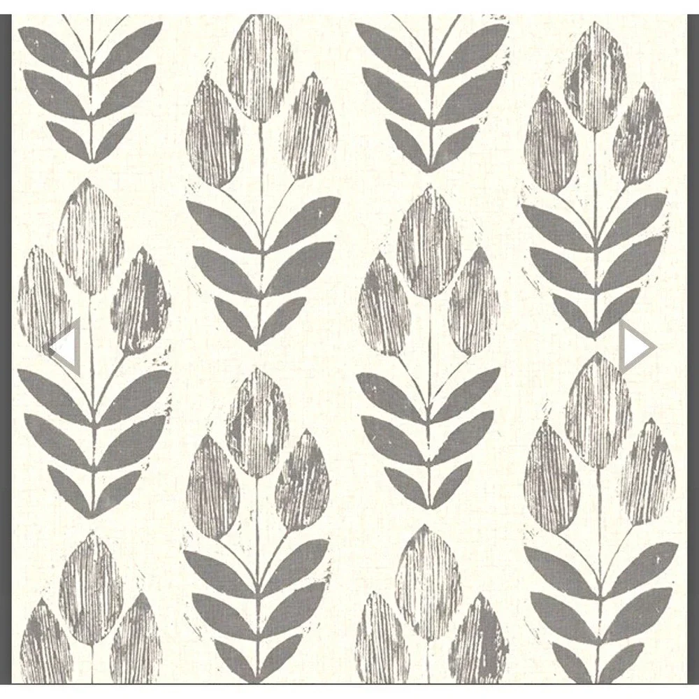 Wall Pops! Nu Wallpaper PATTERN NUS2459 Folk Tulip -‎ 20.5in x 18ft - NEW SEALED