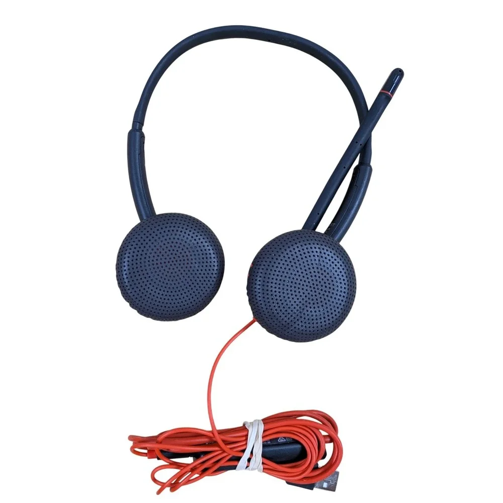 Plantronics C3225 Wired Headset Black Red USB-A Noise‎ Canceling Mic