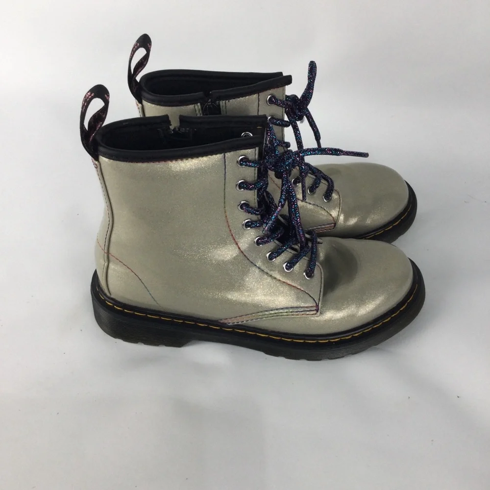 Dr. Martens Junior 1460 Sparkle Rays Lace‎ Up Boots kids size 3