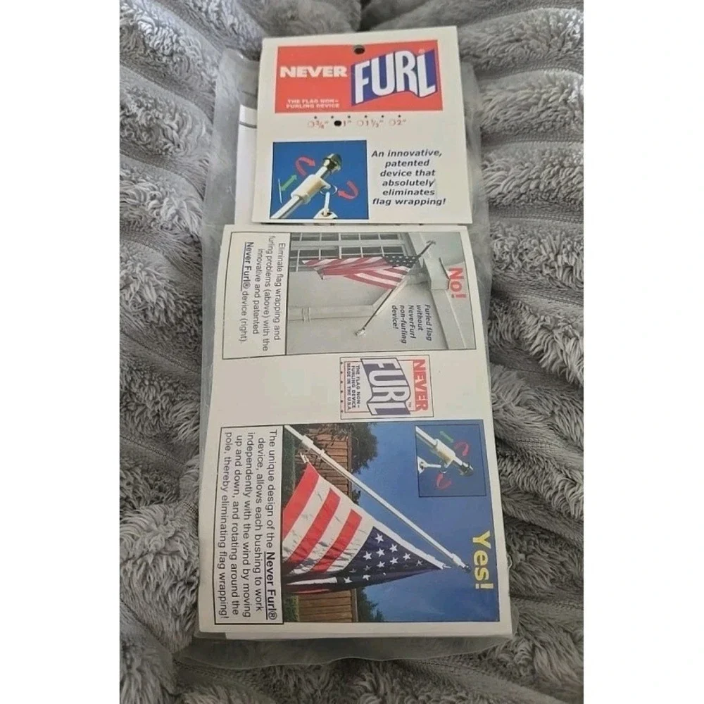 Never Furl device that absolutely eliminates Flag wrapping 1