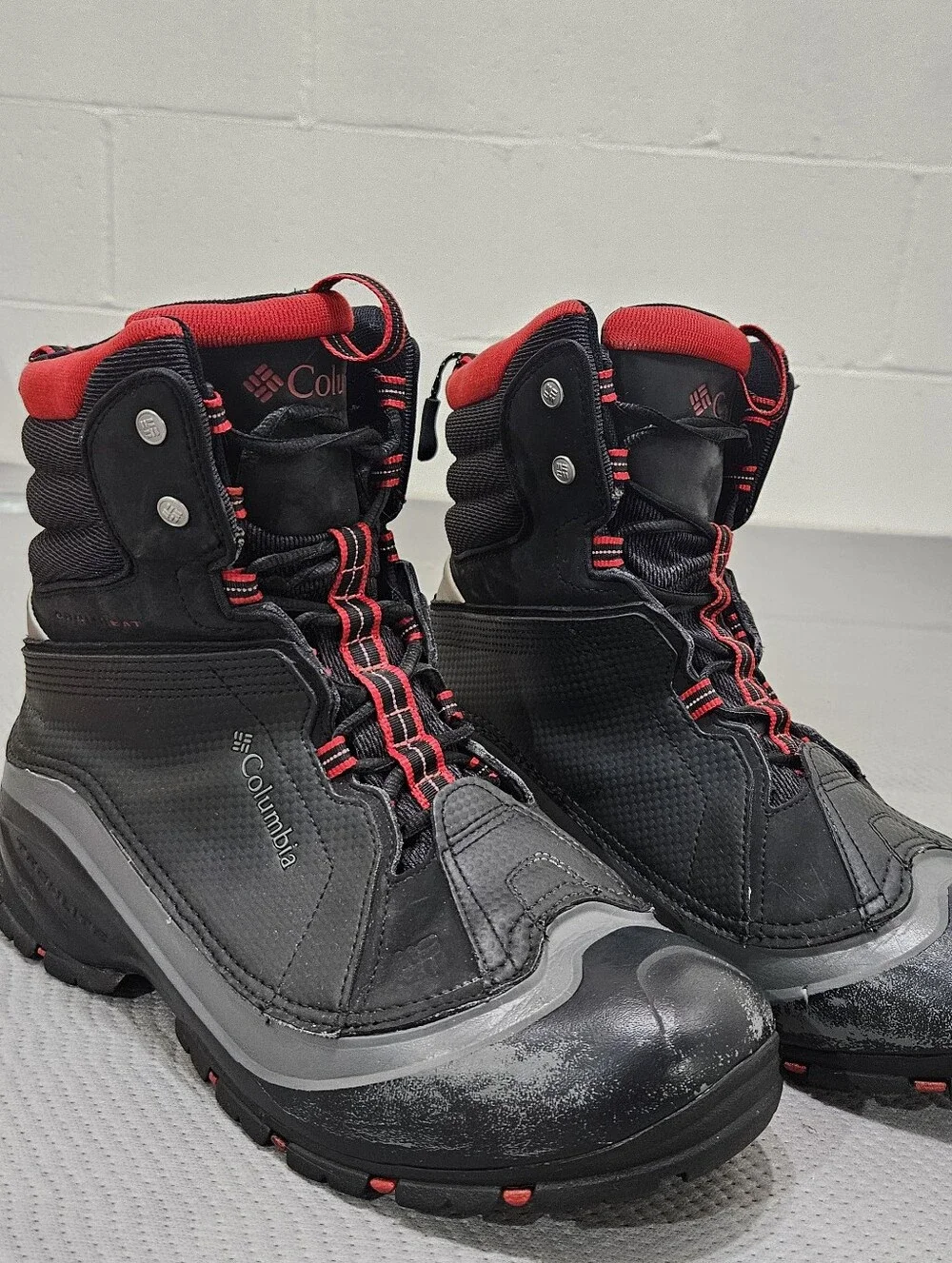 Columbia Men’s Black and Red Waterproof Winter Boots