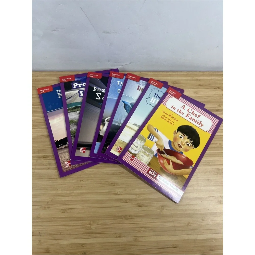 Set of 7 McGraw-Hill Read to‎ Achieve Paired Readers Grade 3 NEW