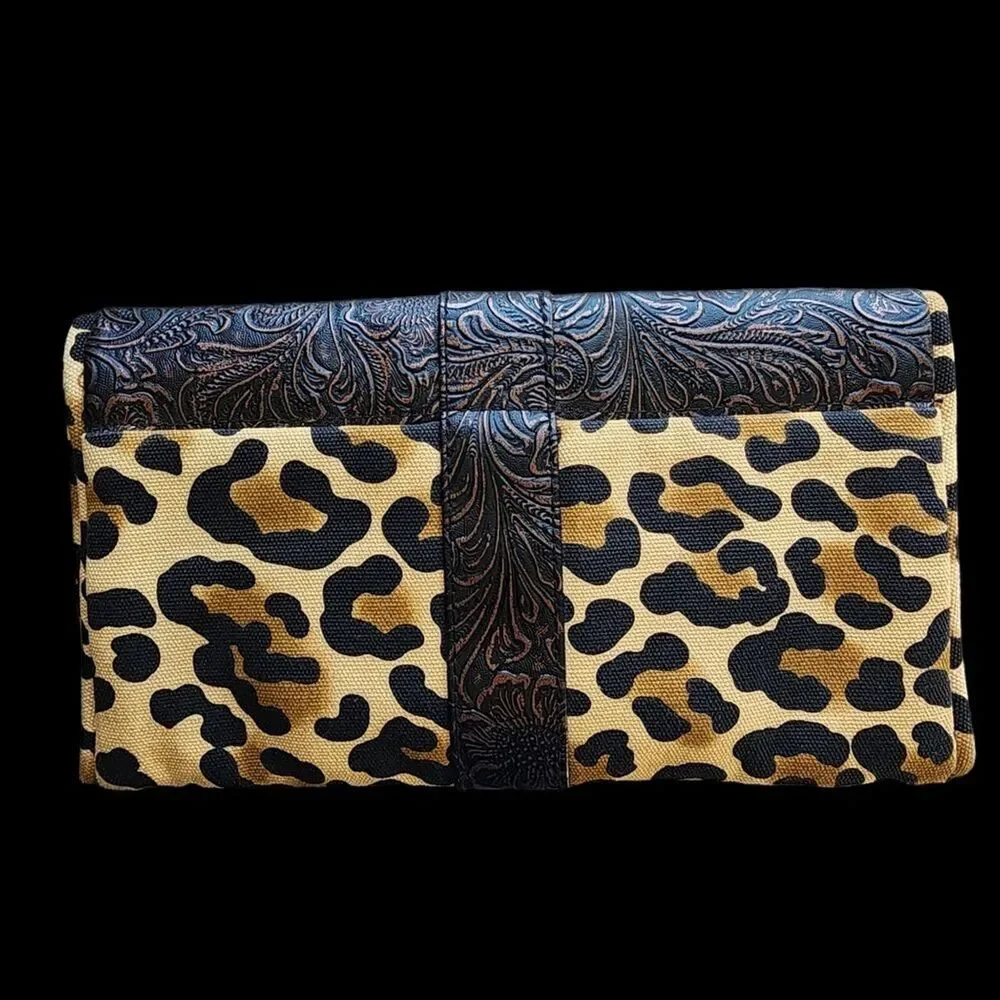 Isabella's Journey Leopard Jewelry Carrier Western Glam NWT Artsy Ecclectic Wmns