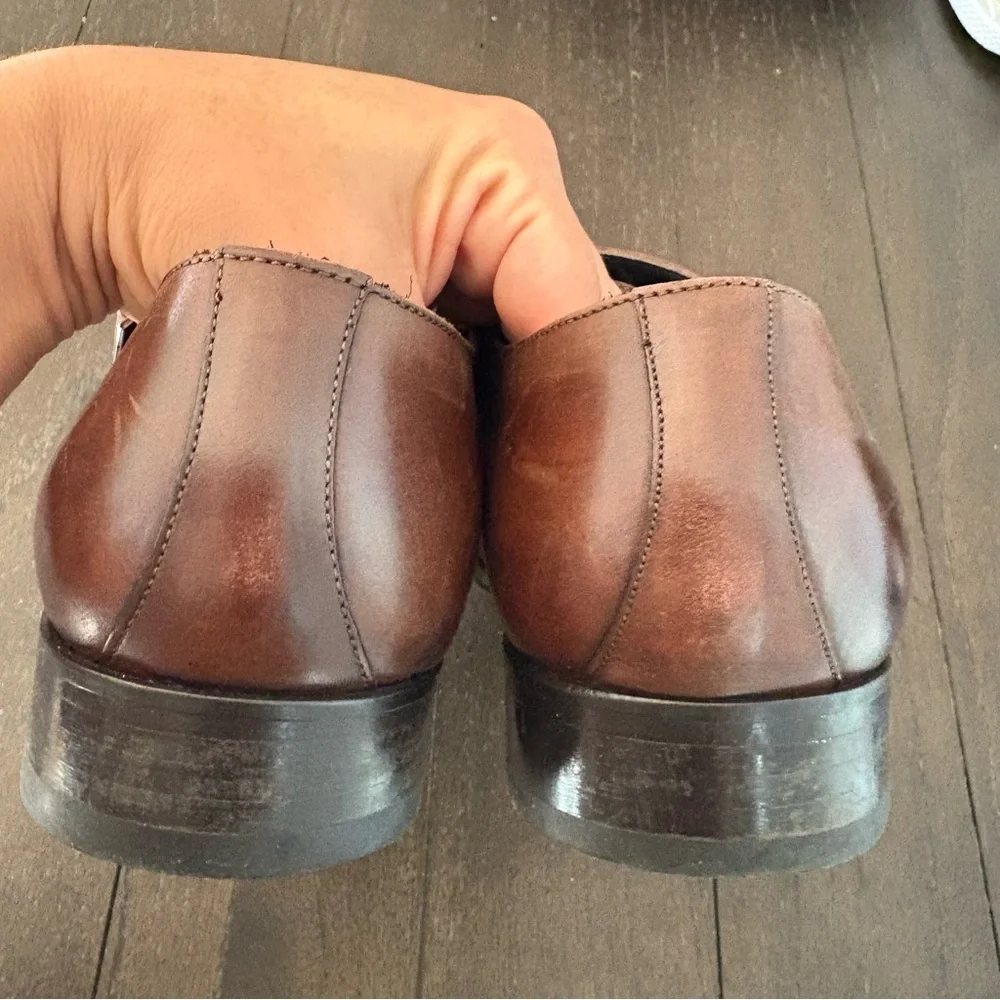 To Boot New York Grant Brown Calf Double Monkstrap Shoes Brown Size‎ 9.5