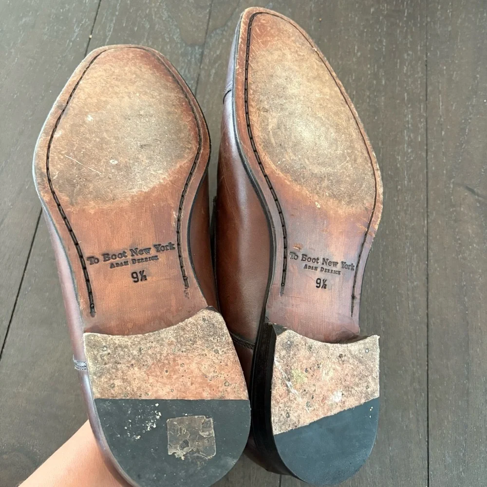 To Boot New York Grant Brown Calf Double Monkstrap Shoes Brown Size‎ 9.5