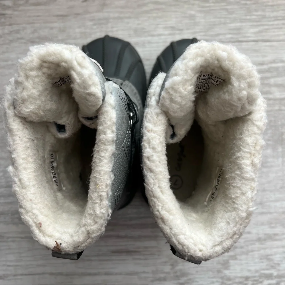 Cat & Jack | Snow Boots | Toddler Size 7 | Gray and Purple | Waterproof