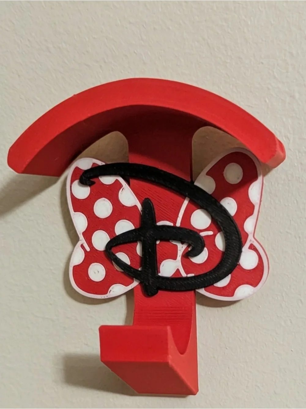 Mouse Ears Holder Wall Hook Bow Design - Display for Headband & Backpack
