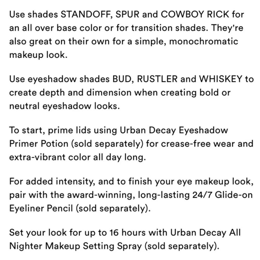 Urban Decay questions leave