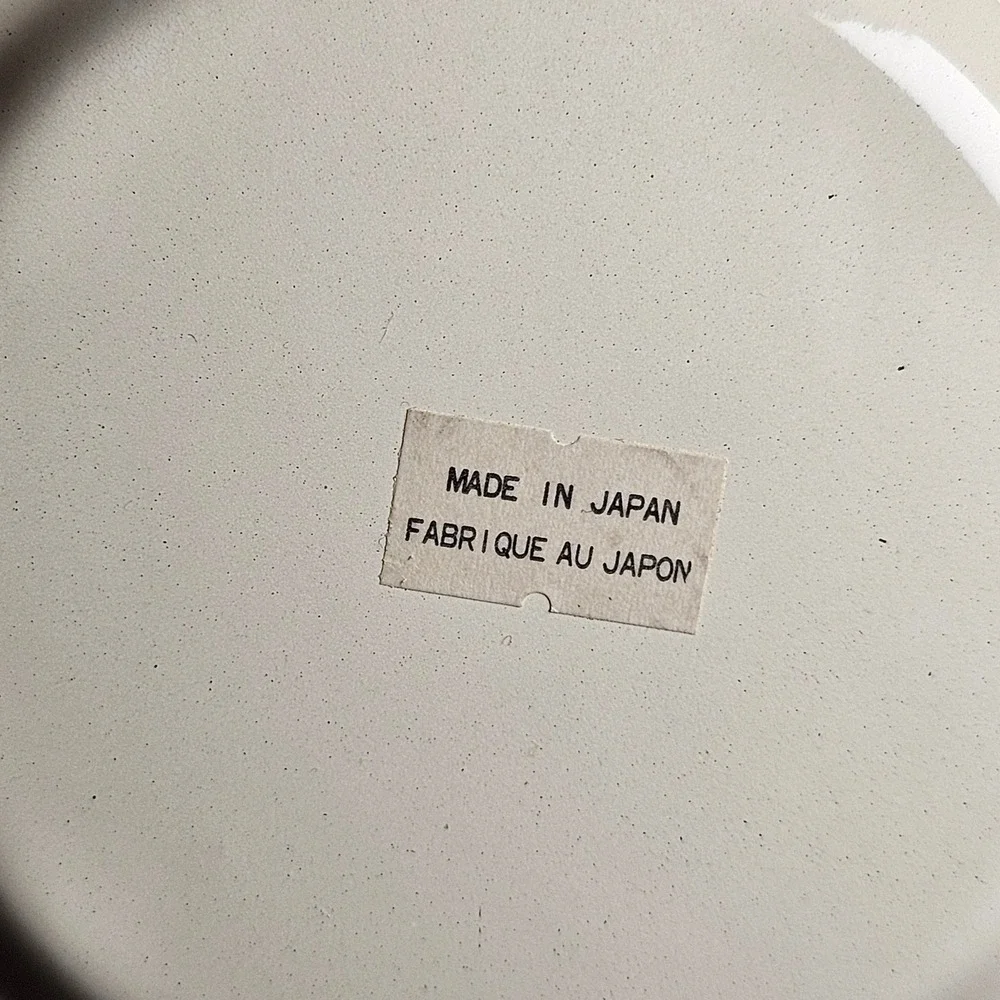 MCM 1970s Enamel‎ Fondue Pot Cottagecore Yellow Floral Poppies Japan Analog