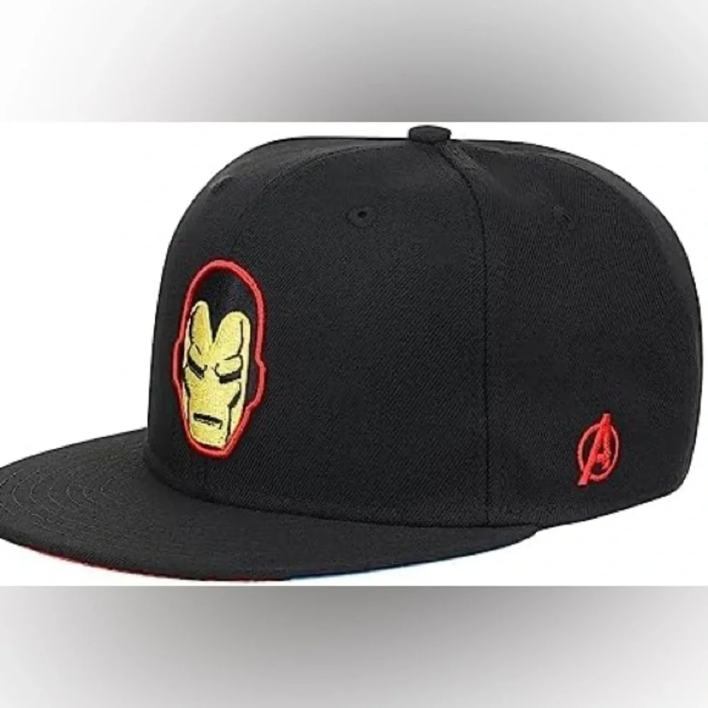 Marvel man cap embroidery