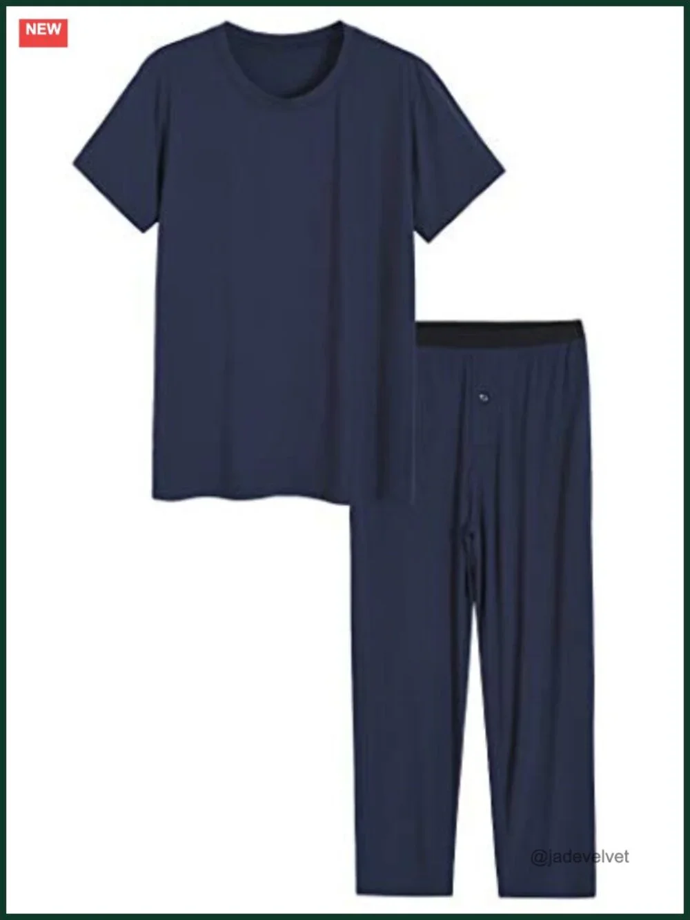 Men's Viscose Pajama Set with Pockets Short Sleeve