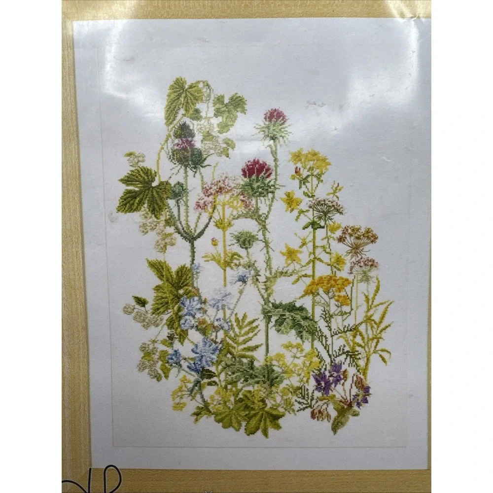 Thea Gouverneur Herb Panel Cross Stitch Kit # 424A‎ 18 Count Botanical Holland