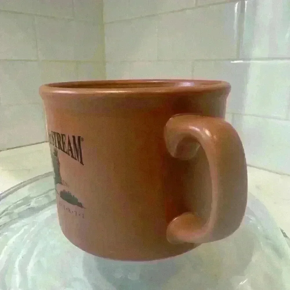 Field & Stream Mug Cup Brown Large Stoneware Soup Coffee Outdoor Adventu…