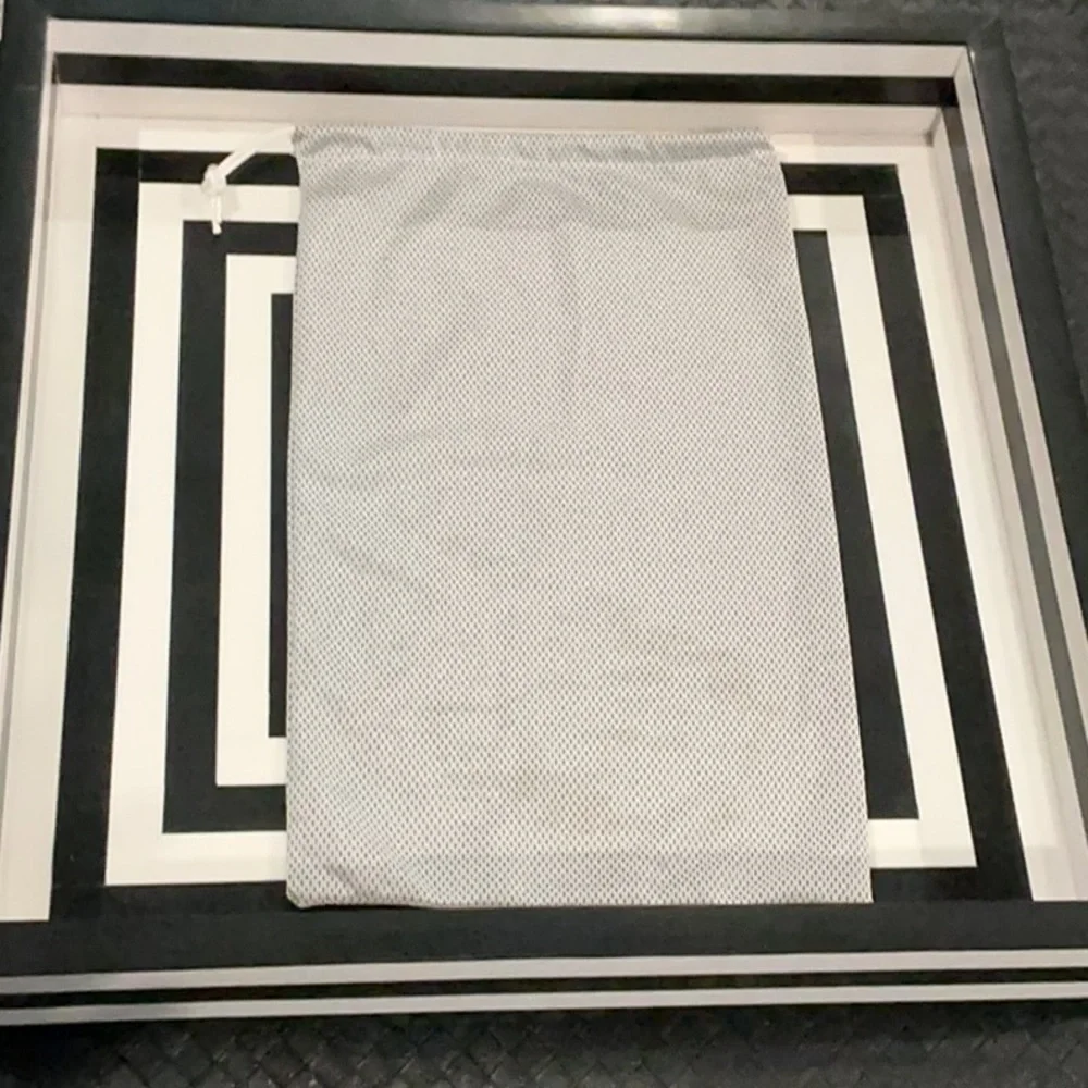 Rare authentic Chanel luxury designer signature mesh storage dust bag
