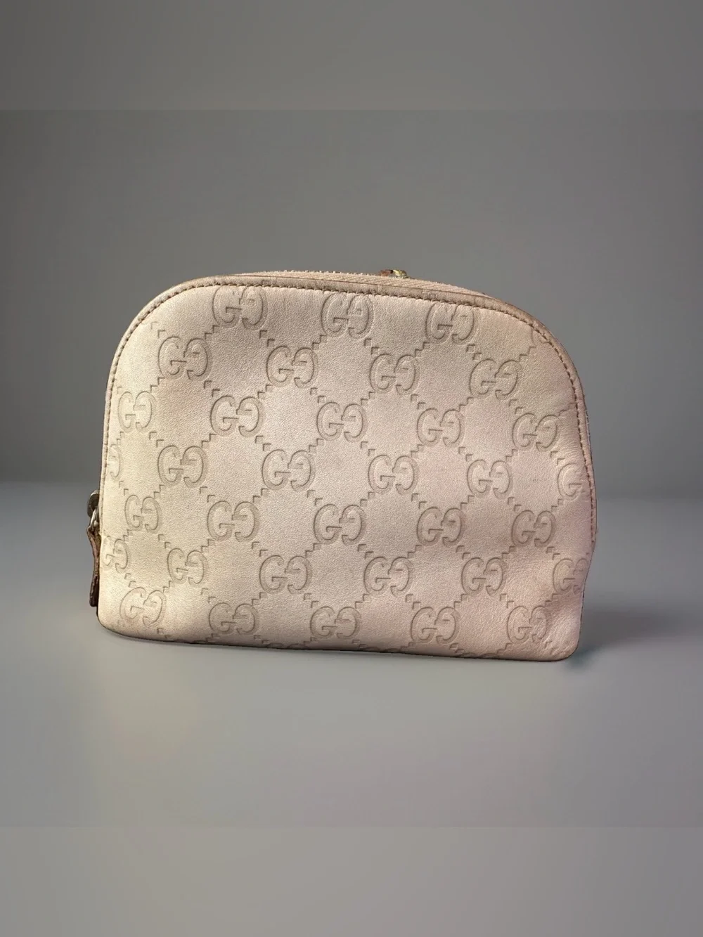 Guccissima Pale Pink GG Pouch Small Case Used