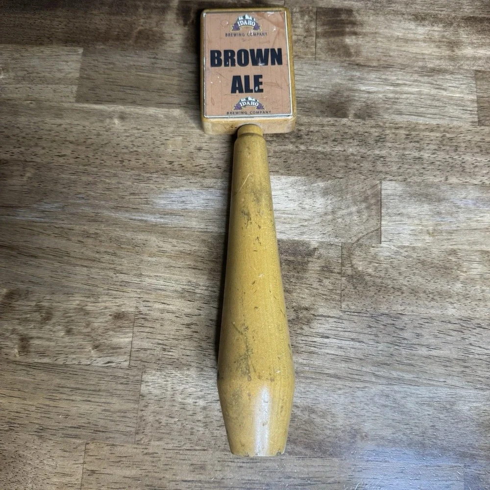 Idaho Brewing Company Brown Ale Beer Tap Handle Wood Vintage Bar Decor
