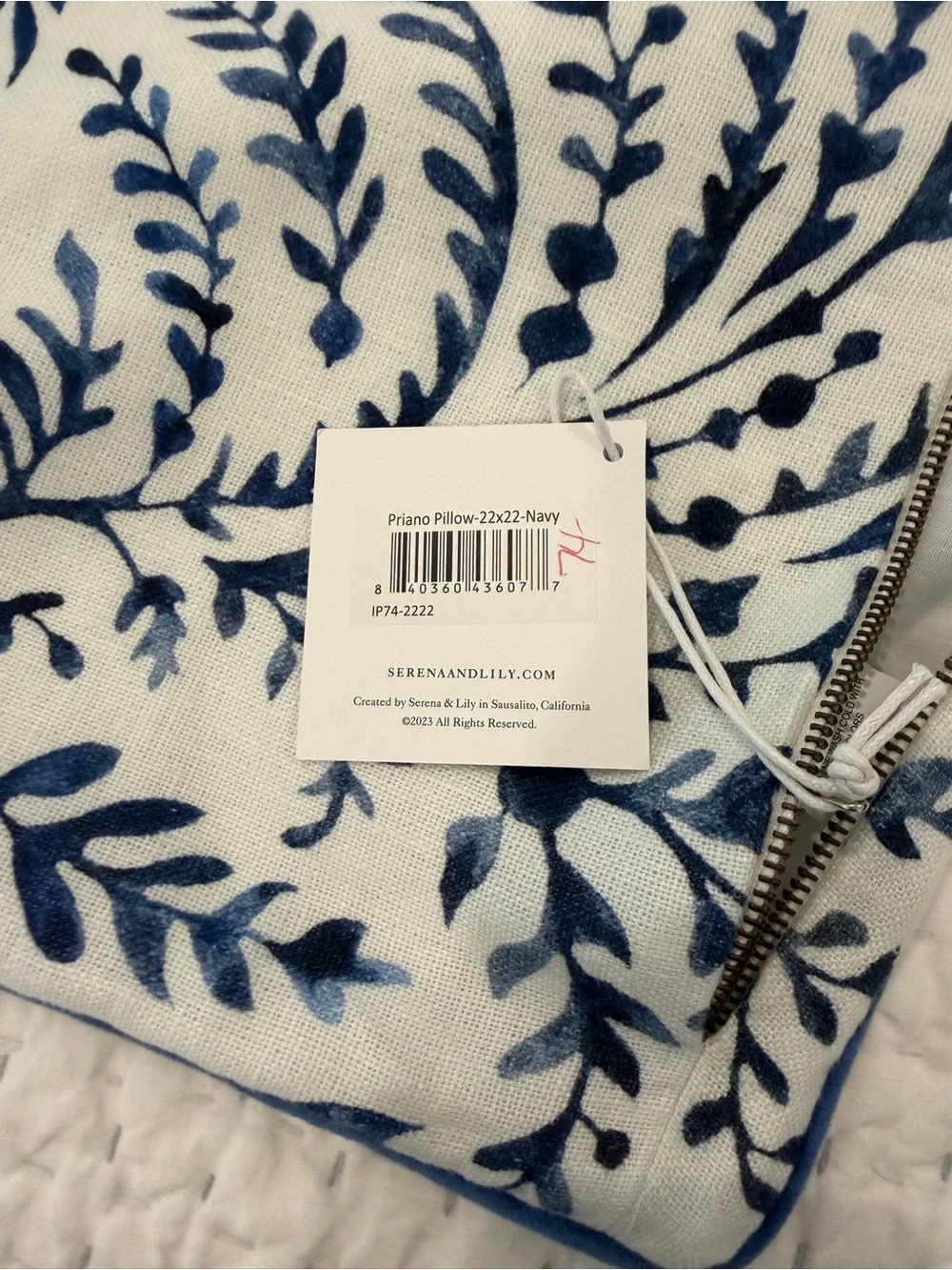 Serena & Lily embroidered botanical