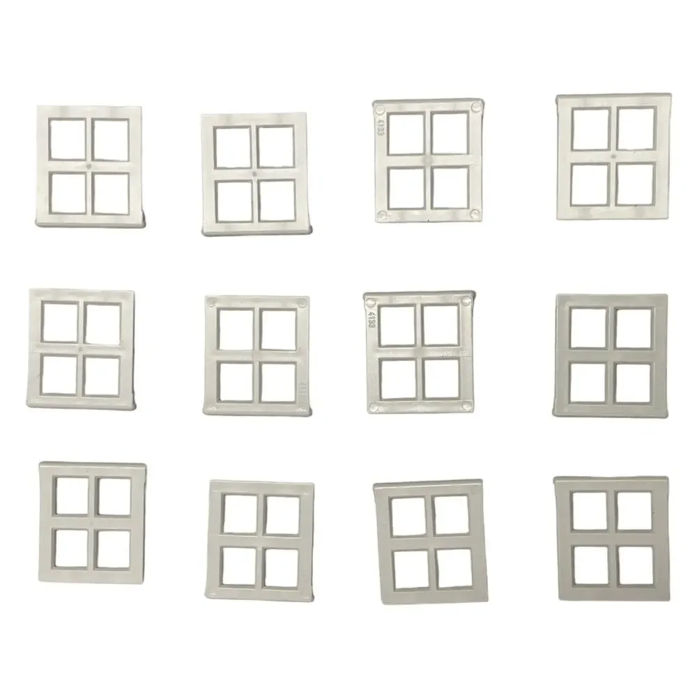 LEGO White Window 2x4x3 Frame Panel 4133 Lot of 100 Pieces Parts House City MOC