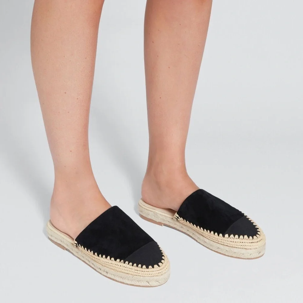 Seed Heritage Lou Flatform Mule in Null (Black)
