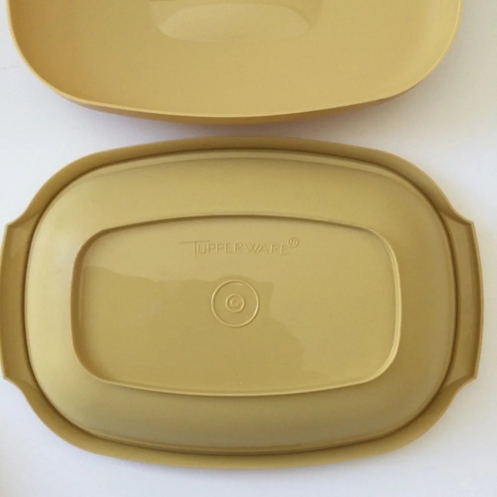 Vintage Tupperware Multi Server Steamer Bowl Set Harvest Gold