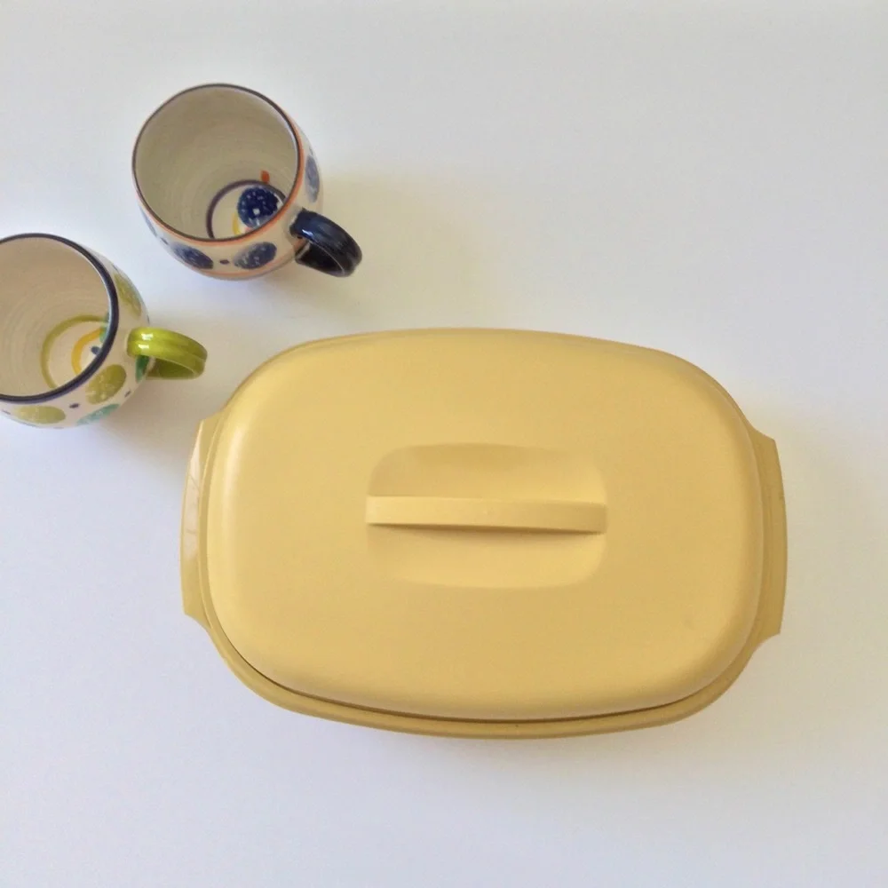 Vintage Tupperware Multi Server Steamer Bowl Set Harvest Gold