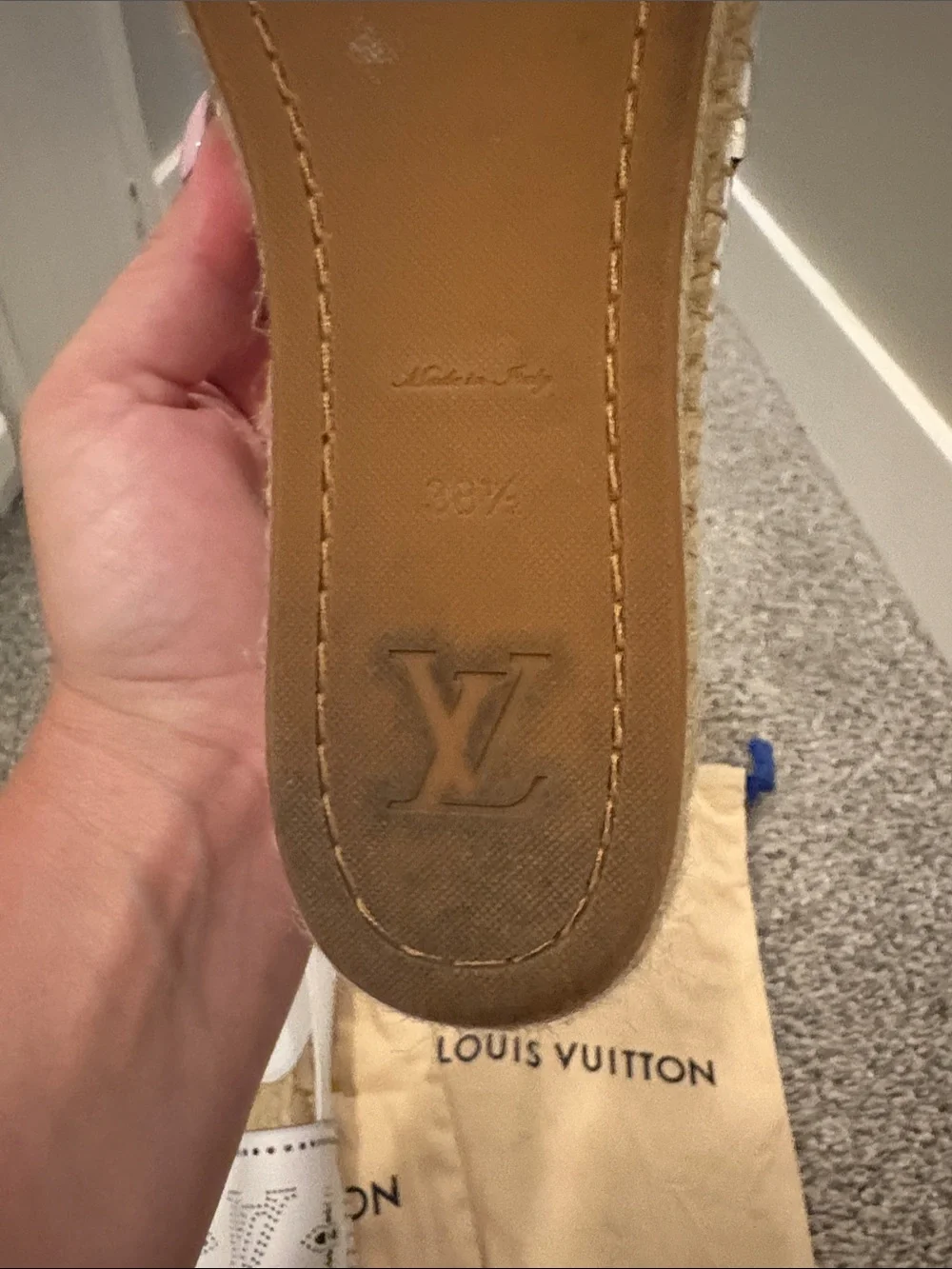 Louis Vuitton white leather