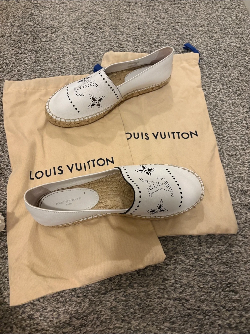 Louis Vuitton white leather