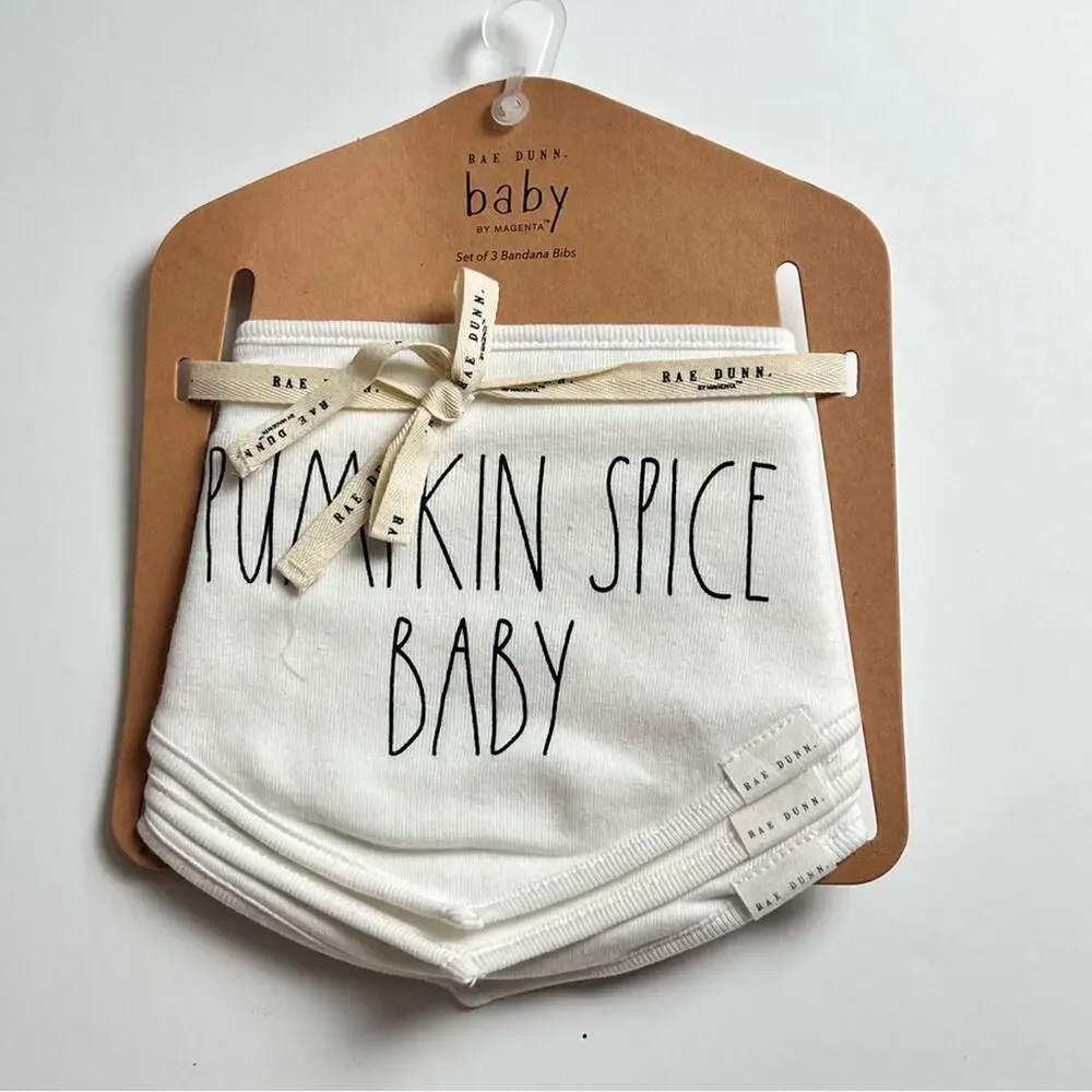 Rae Dunn Baby Graphic Three Bandana Bibs