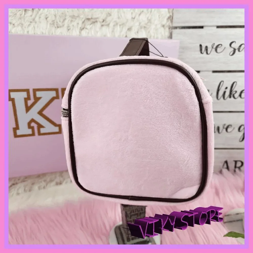 💕 NWT Juicy Couture Pink Velvet Train Case Front & Top Zippers #7199 💕