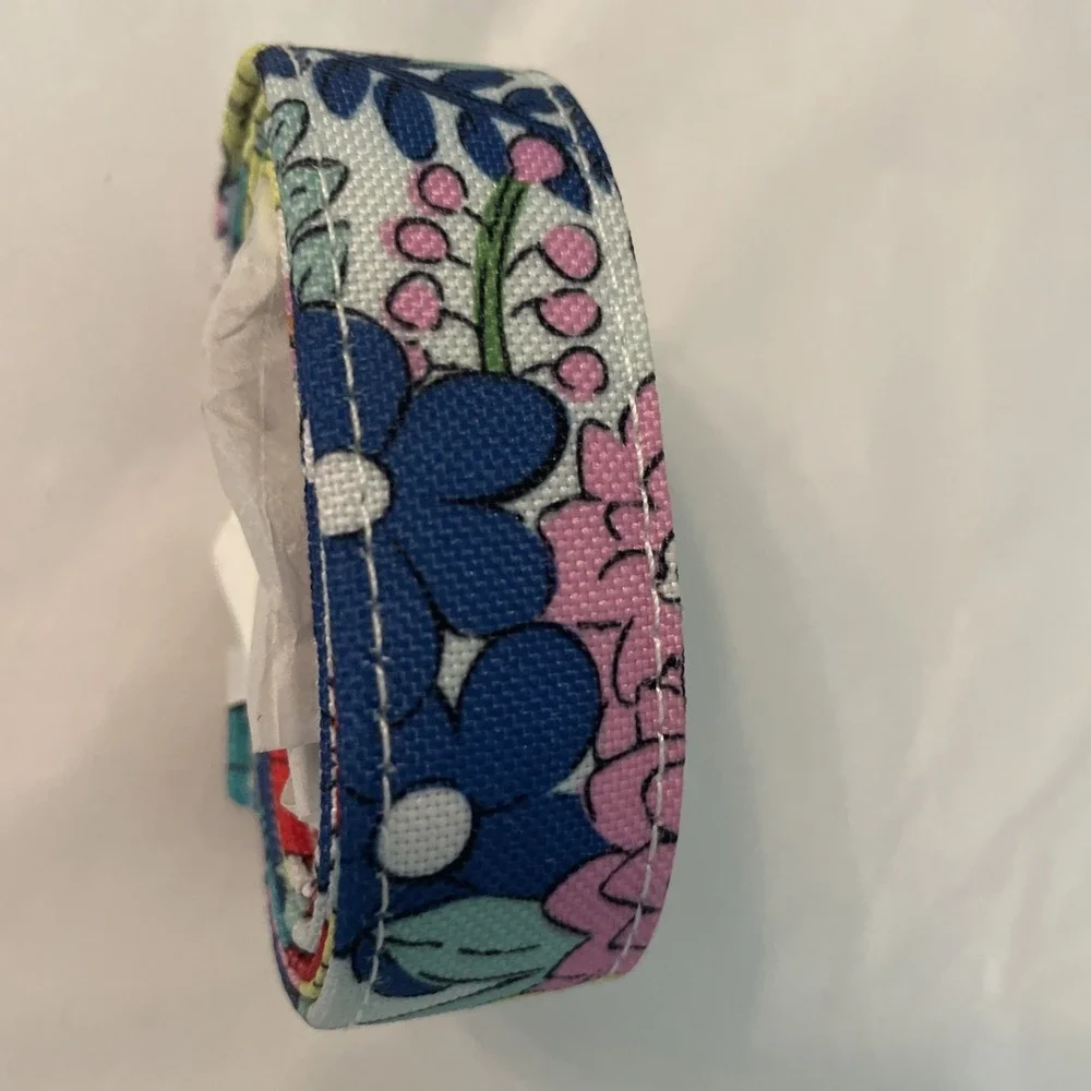 Vera Bradley Lighten Up Wide Lanyard Far Out Floral Blue Pink Green NWT New