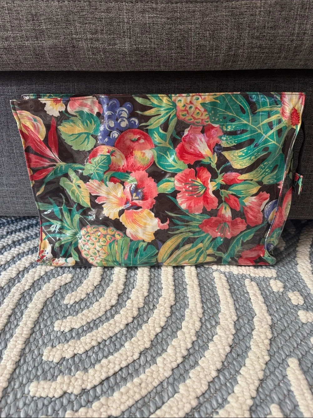 Vintage M'Lady Ltd Tropical Beach Bag Travel Toiletry Cosmetic Pouch Hawaiian 80