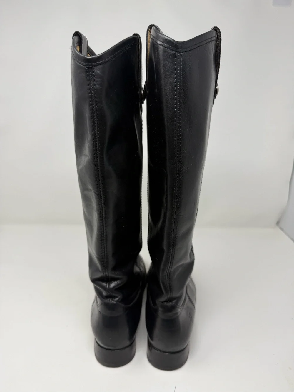 Frye Black Leather Over-The-Knee Riding Boots