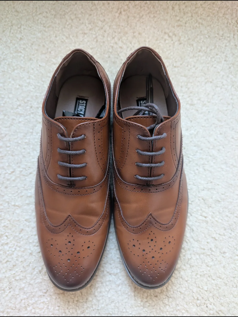 Stacey Adams classic cognac