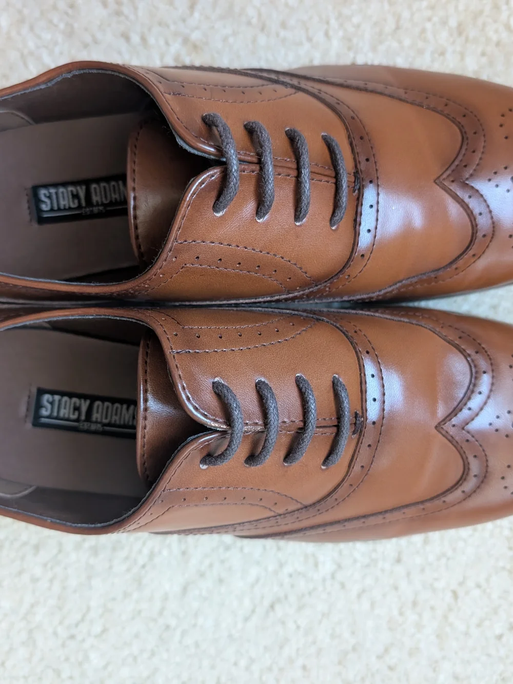 Stacey Adams classic cognac